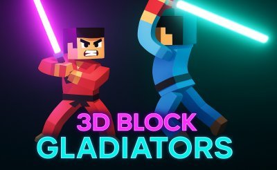 3D Block Gladiator: Sword Draw